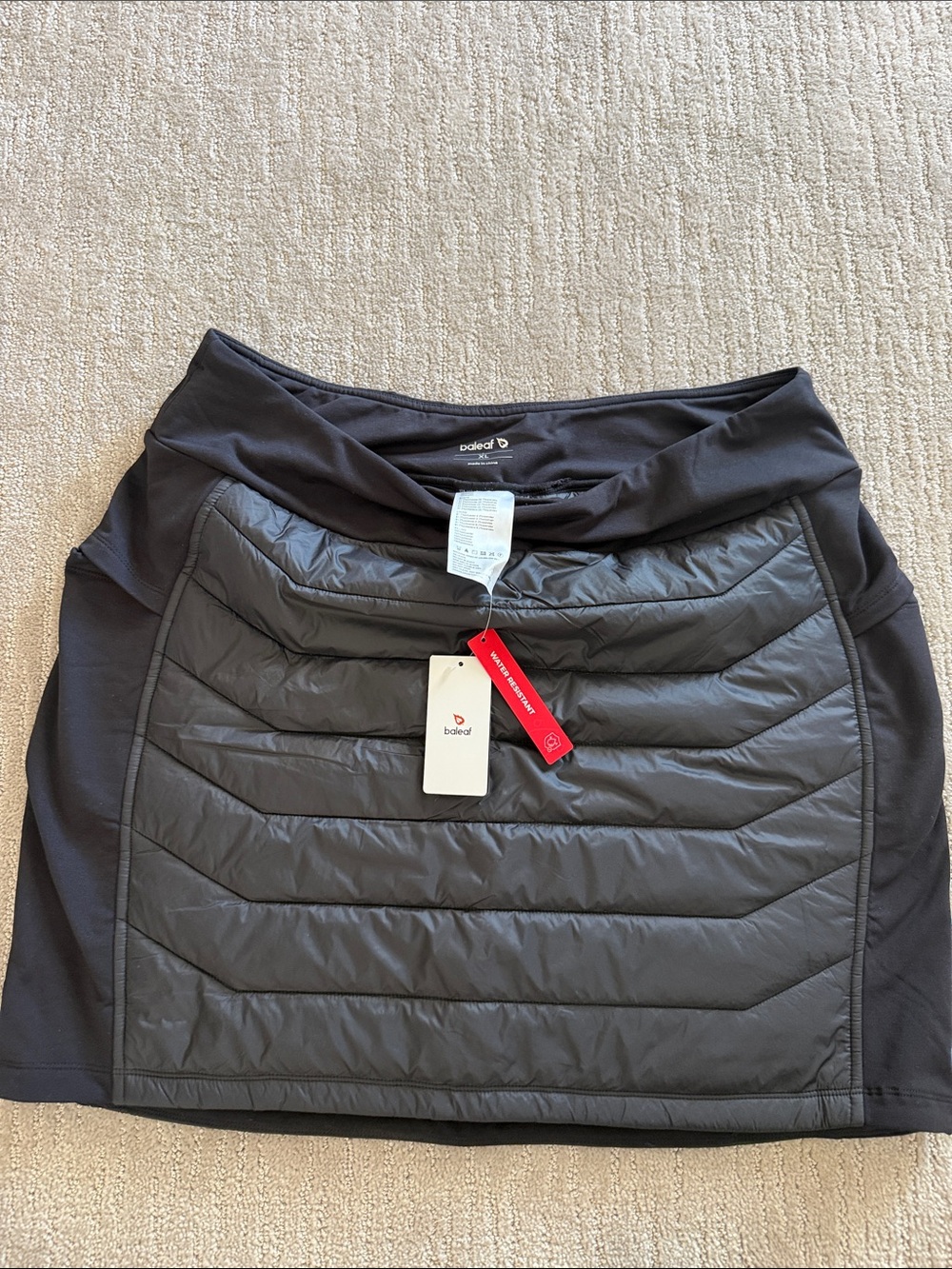 Baleaf Black Quilted Active Mini Skirt